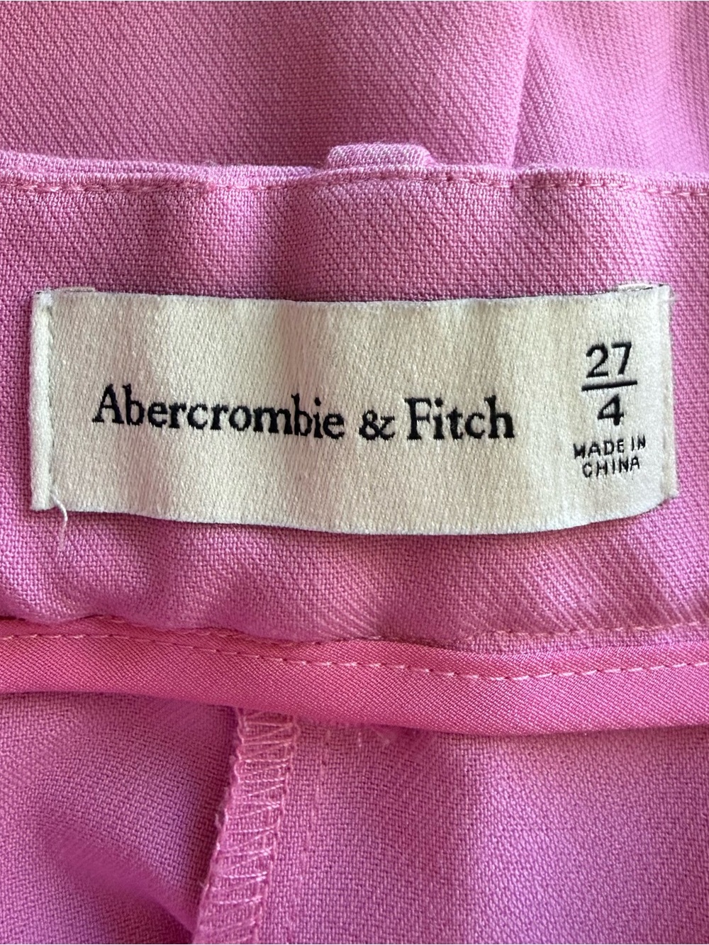 Abercrombie Sloane Tailored Wide Leg Pants Pink - Picture 6 of 7